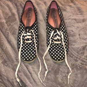 Black and White Polka Dot Keds